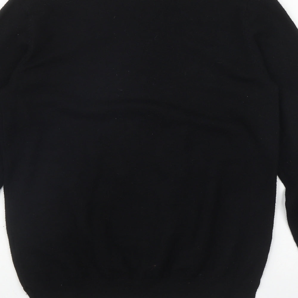 F&F Womens Black Round Neck  Viscose Pullover Jumper Size 6   - 'Merry Cactus-mas'
