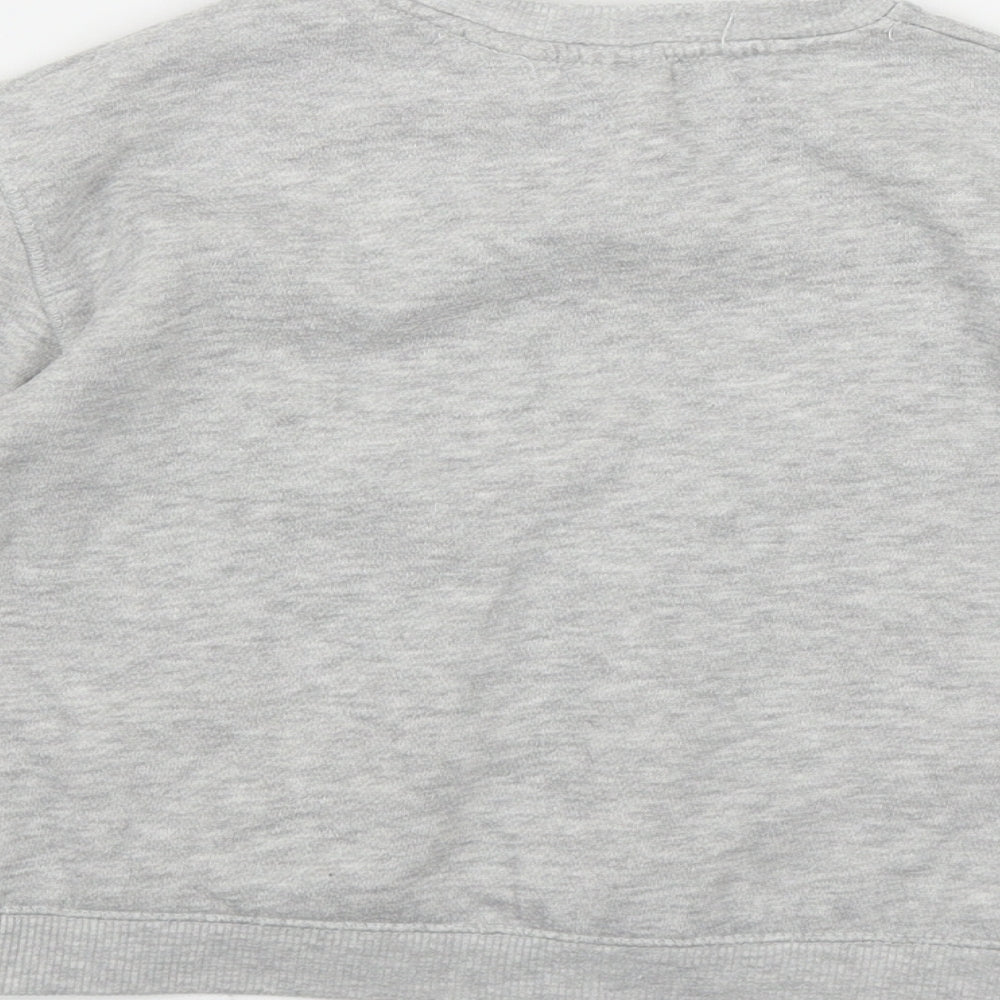 Zara Boys Grey  Polyester Pullover Sweatshirt Size 2-3 Years   - 'Some days are cool'