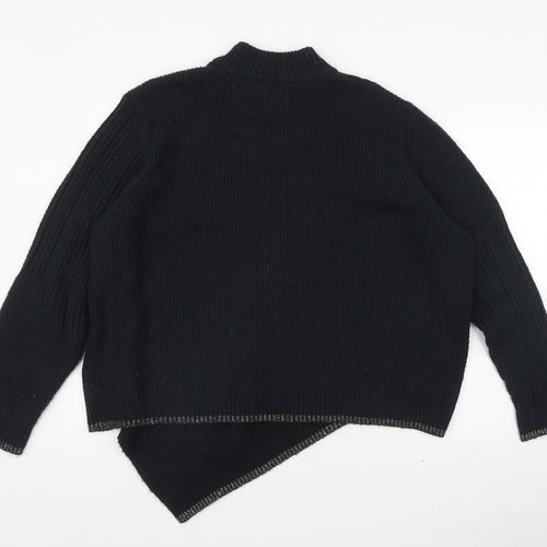 Marks and Spencer Womens Blue High Neck   Pullover Jumper Size 20