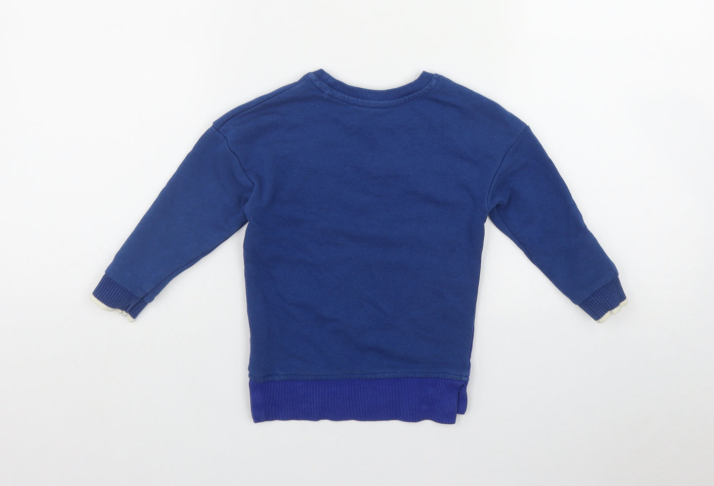 George Boys Blue  Cotton Pullover Jumper Size 18-24 Months   - 'Made you smile'