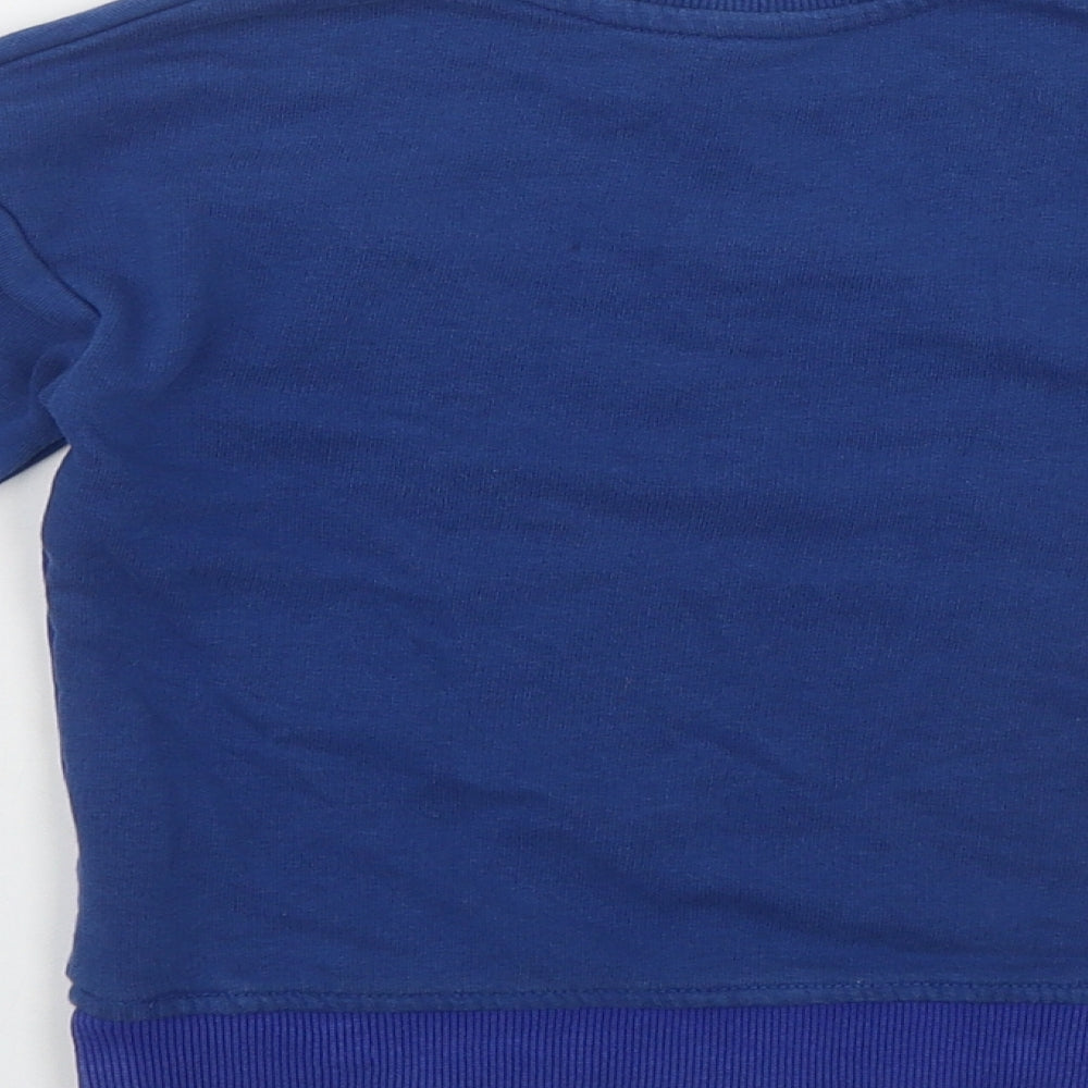 George Boys Blue  Cotton Pullover Jumper Size 18-24 Months   - 'Made you smile'