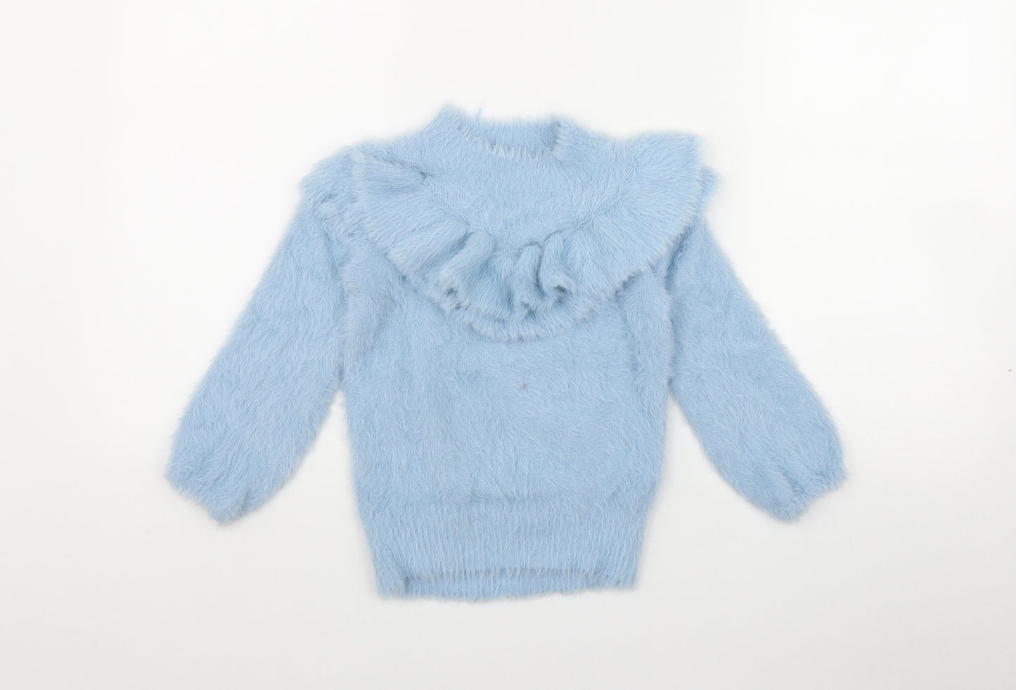 River Island Girls Blue Round Neck  Nylon Pullover Jumper Size 2-3 Years