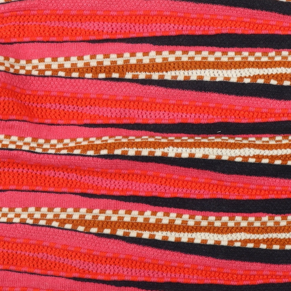 NEXT Womens Multicoloured Round Neck Striped Acrylic Pullover Jumper Size XL