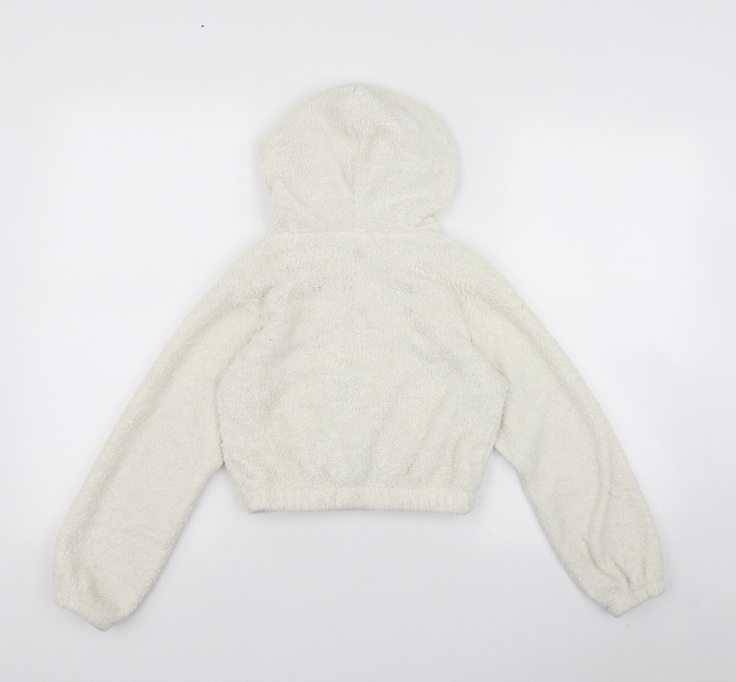 Select Girls Ivory  Polyester Full Zip Hoodie Size 10-11 Years  Zip