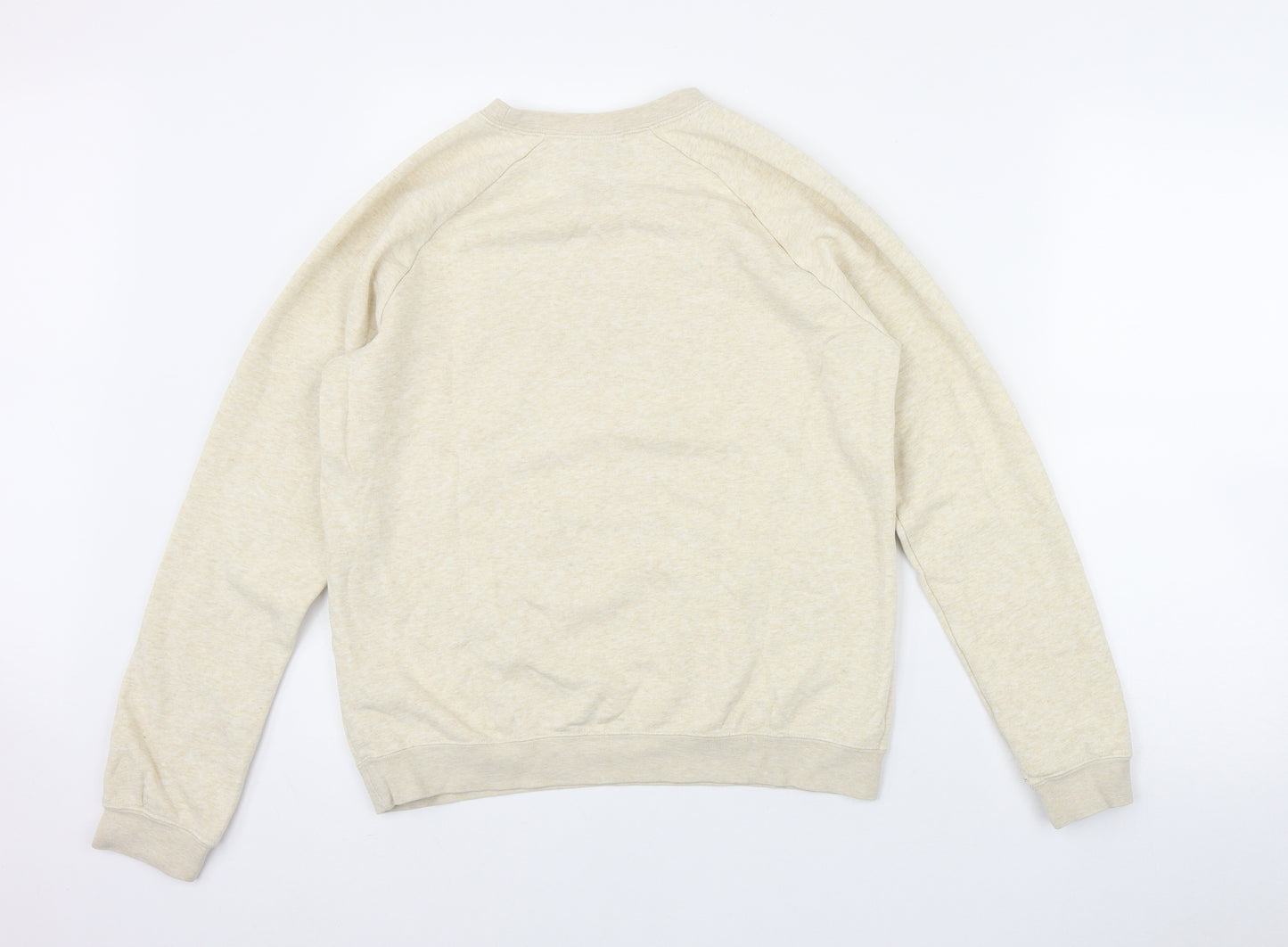 Nike Womens Beige  Cotton Pullover Sweatshirt Size S