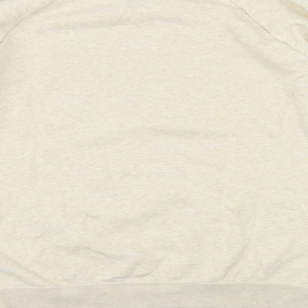 Nike Womens Beige  Cotton Pullover Sweatshirt Size S