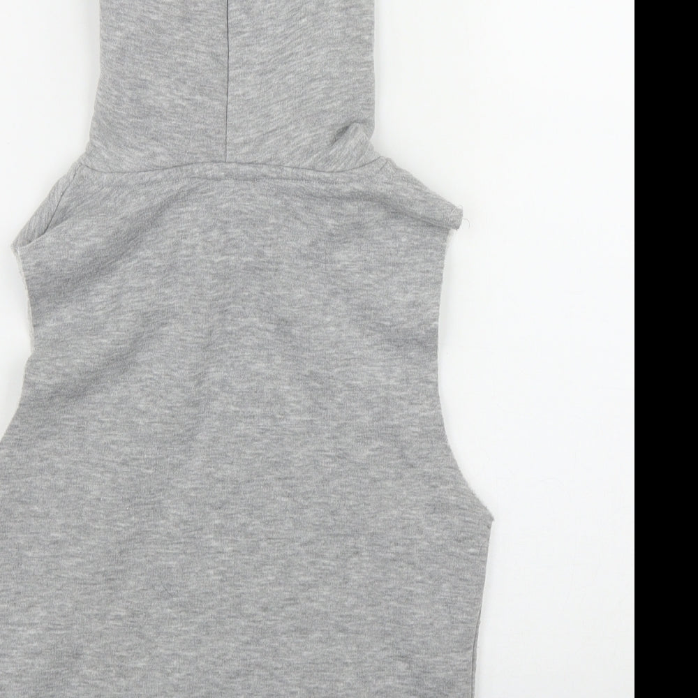 River Island Boys Grey  Polyester Pullover Hoodie Size 7-8 Years