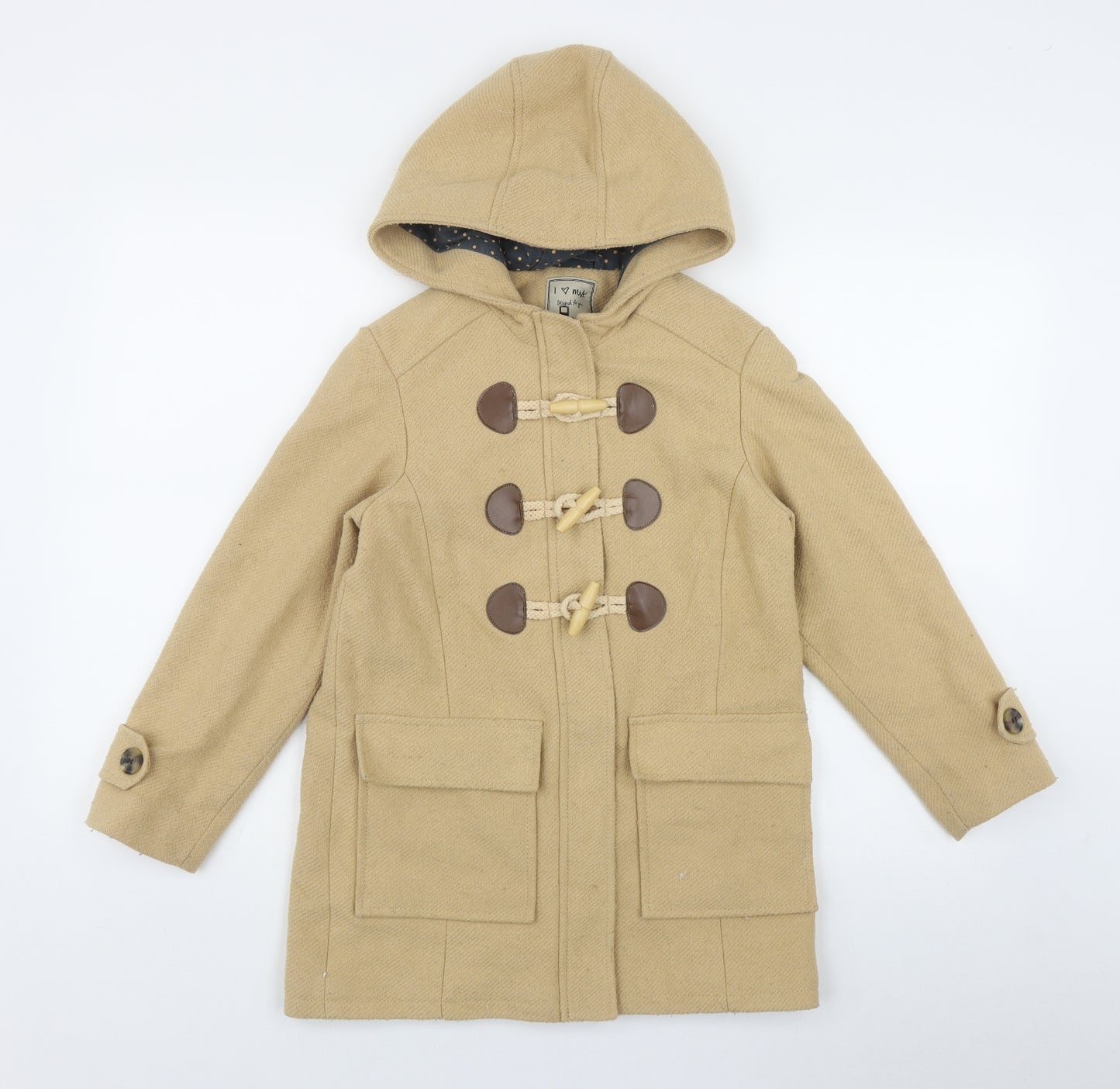NEXT Boys Beige   Parka Coat Size 10 Years  Buckle