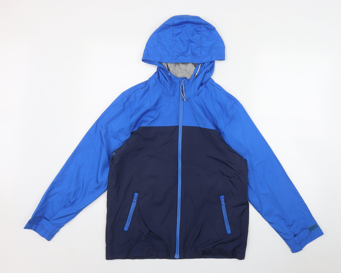 George Boys Blue   Rain Coat Jacket Size 12-13 Years  Zip