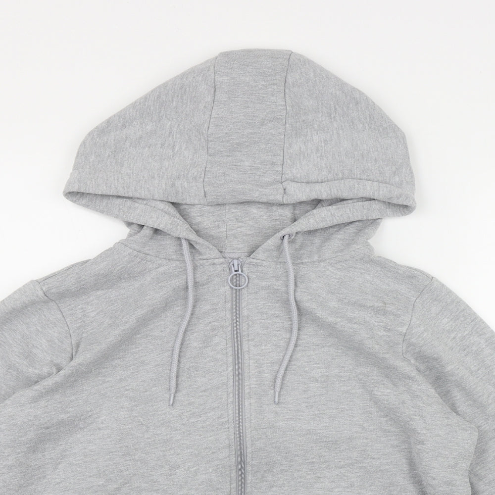 Primark Womens Grey  Cotton Full Zip Hoodie Size M  Zip