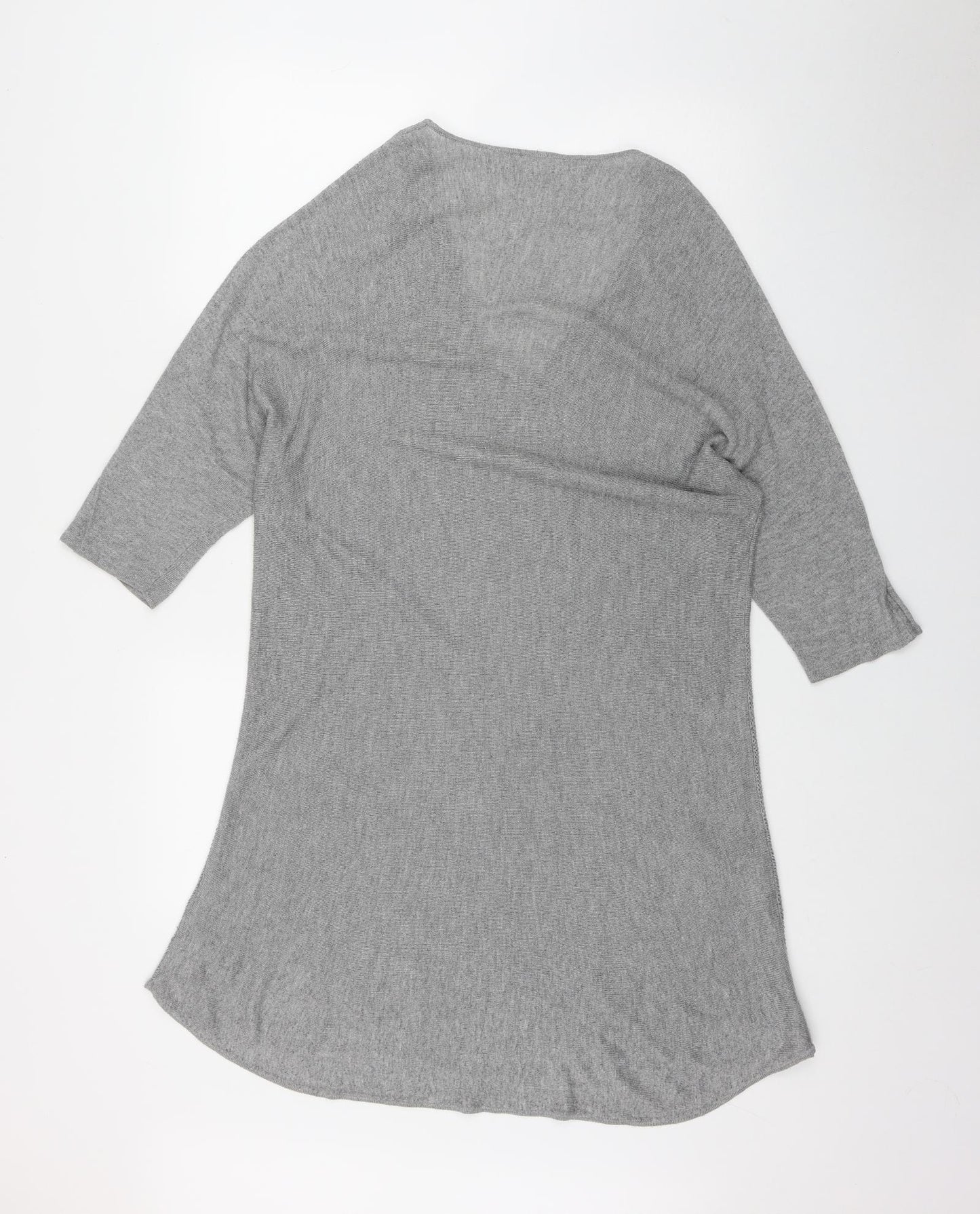 Papaya Womens Grey V-Neck  Polyester Pullover Jumper Size L