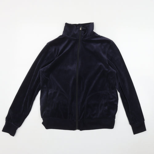 ESMARA Womens Blue  Polyester Full Zip Sweatshirt Size L  Zip