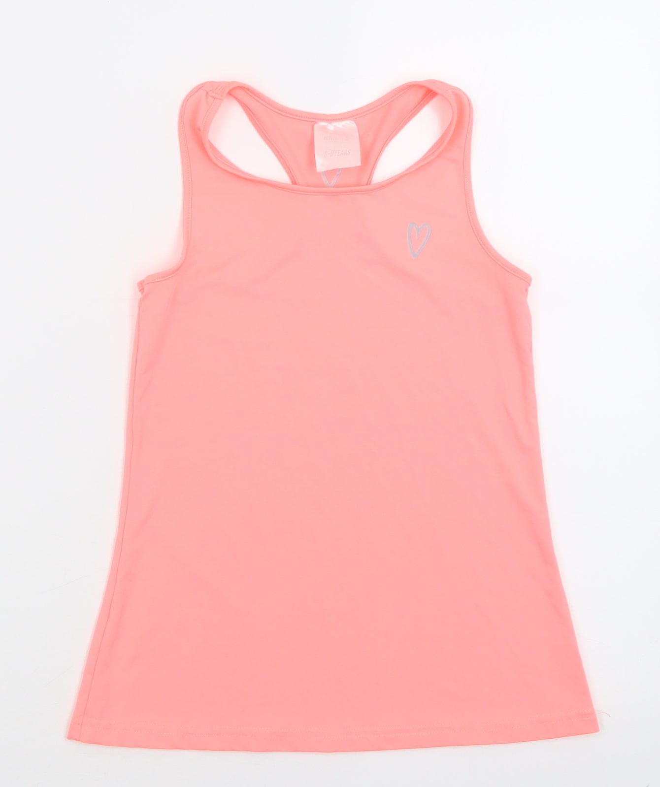 Active Fit Girls Pink  Polyester Basic Tank Size 8-9 Years Scoop Neck Pullover