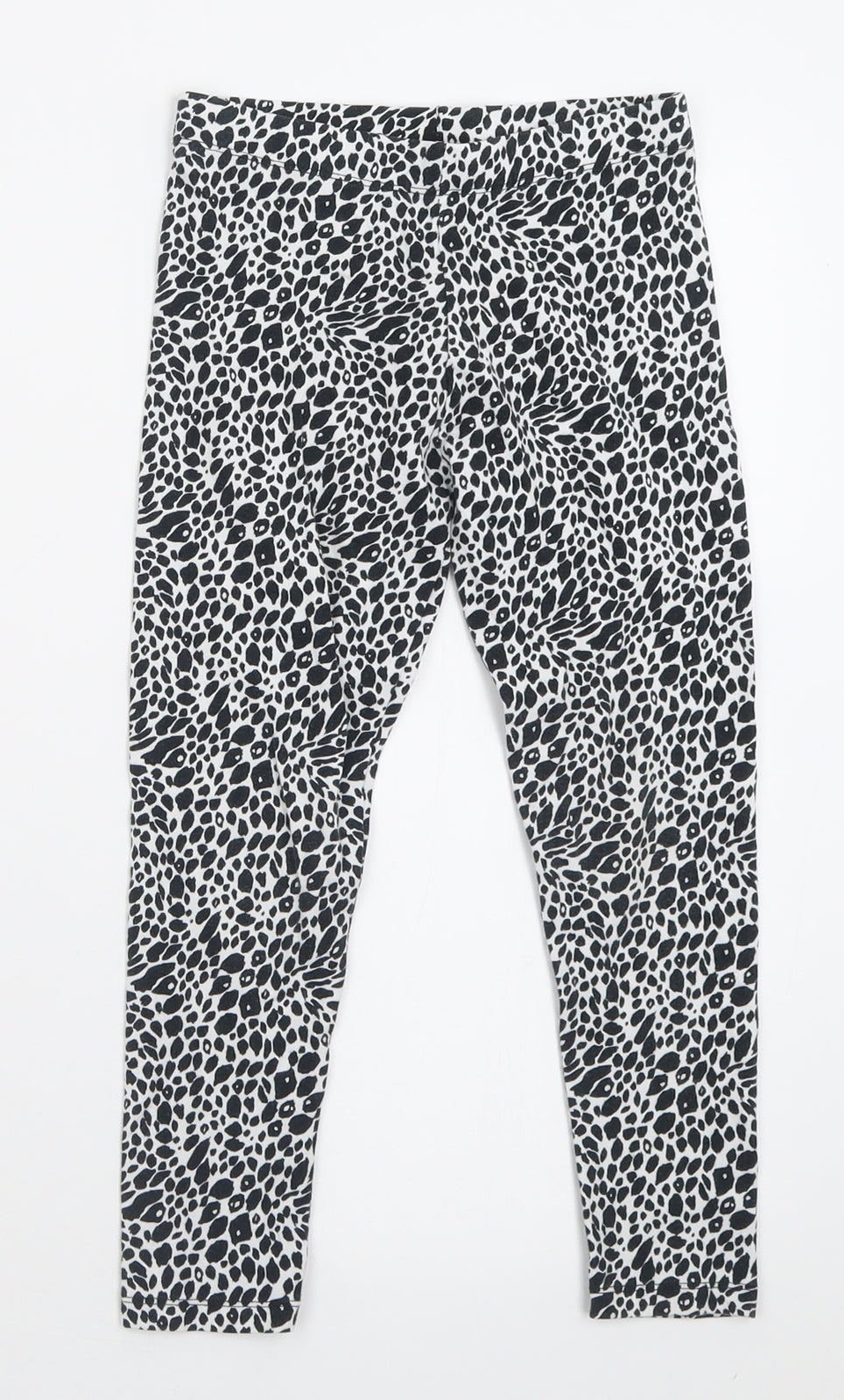 NEXT Girls White Animal Print Cotton Capri Trousers Size 8 Years  Regular Pullover
