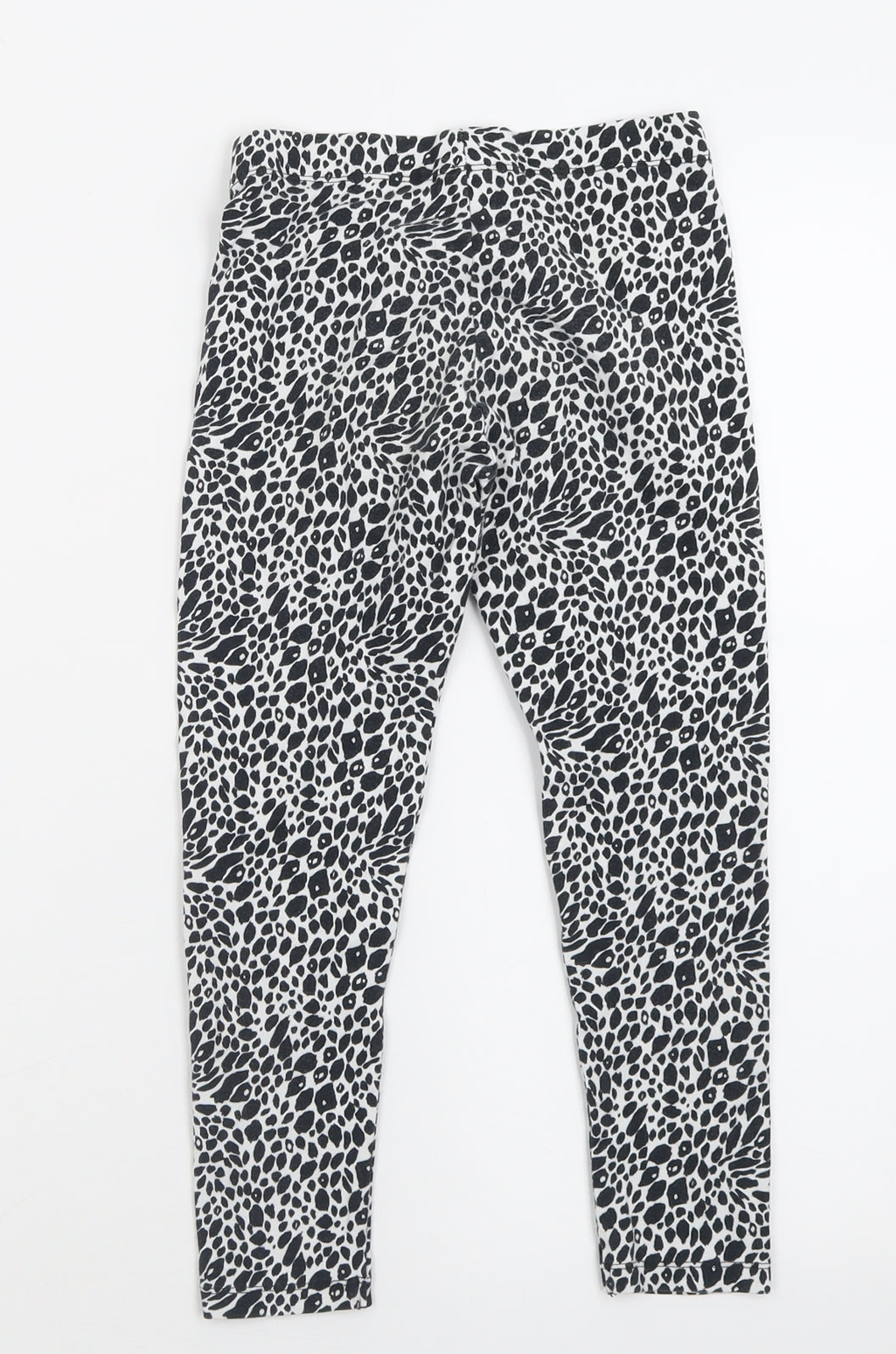 NEXT Girls White Animal Print Cotton Capri Trousers Size 8 Years  Regular Pullover