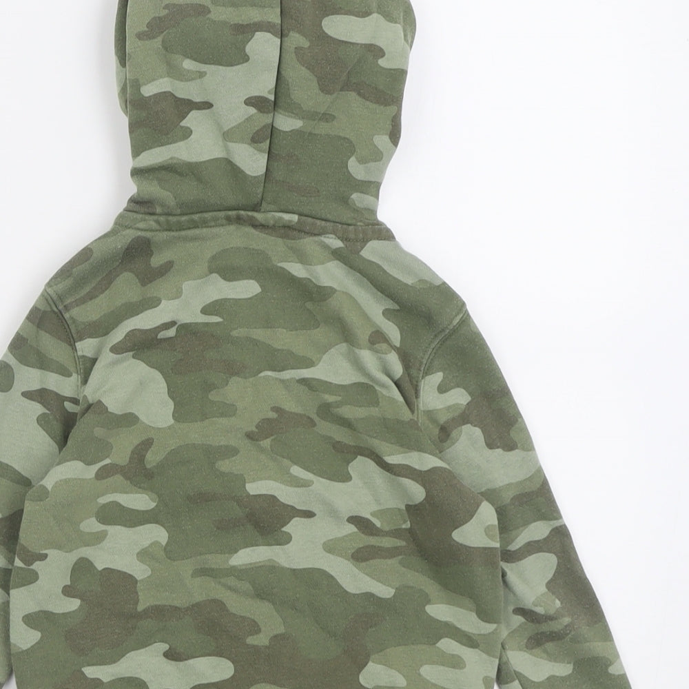 Gap Boys Green Camouflage Cotton Full Zip Hoodie Size 2 Years  Zip