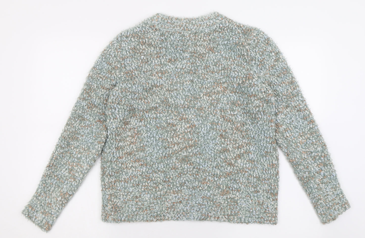 TU Womens Green Crew Neck  Polyester Pullover Jumper Size M