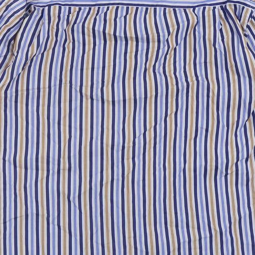 Andre Mens Blue Striped Cotton  Button-Up Size M Collared Button