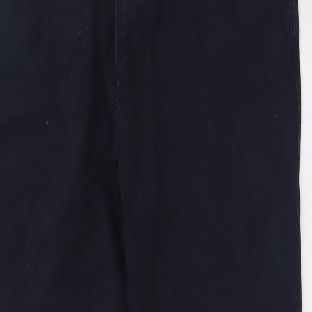 Bruhl Mens Black  Cotton Trousers  Size 32 L28 in Regular Button