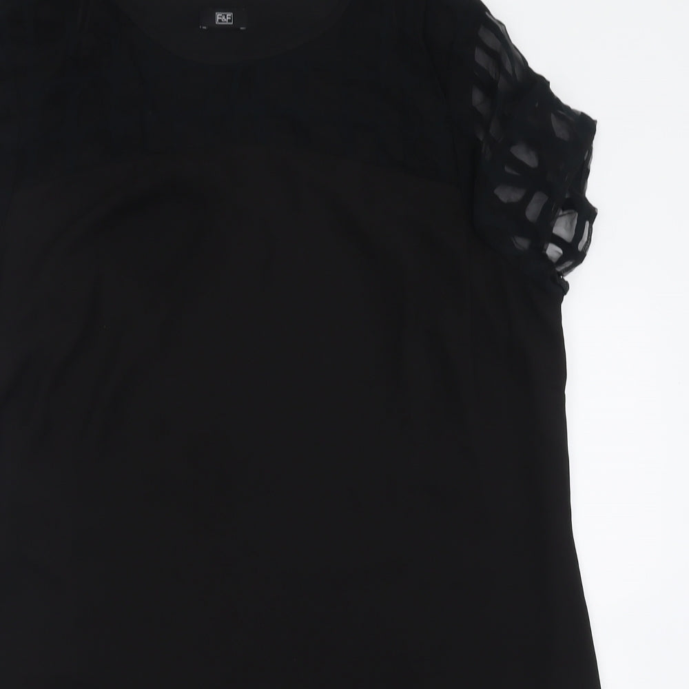 F&F Womens Black  Polyester A-Line  Size 20  Crew Neck Pullover