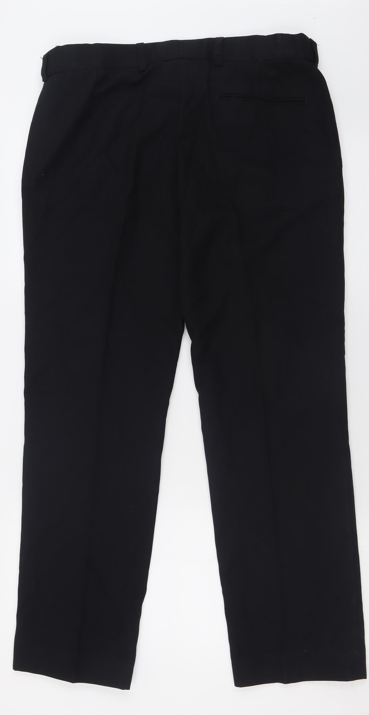 man active  Mens Black  Polyester Trousers  Size 34 L29 in Regular Button - Short Leg