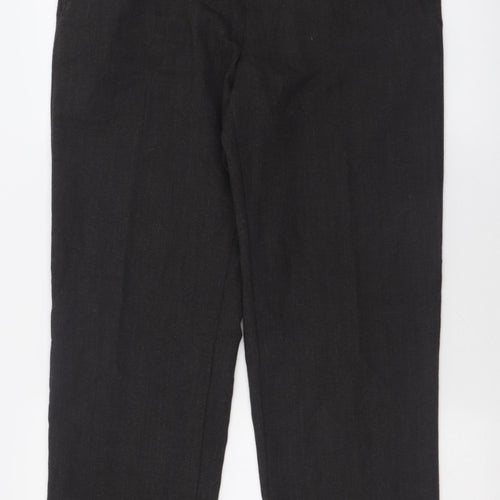 Marks and Spencer Mens Grey  Polyester Trousers  Size 34 L29 in Regular Button - Short Leg