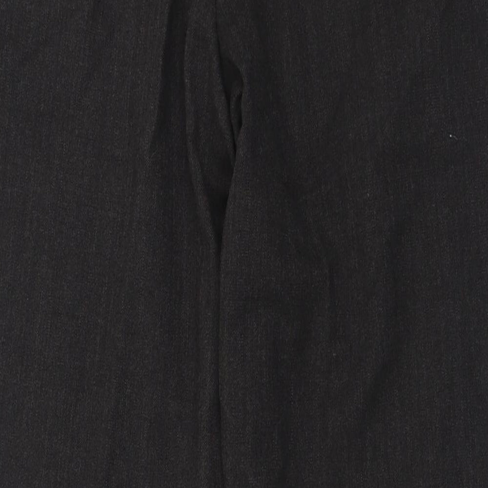 Marks and Spencer Mens Grey  Polyester Trousers  Size 34 L29 in Regular Button - Short Leg