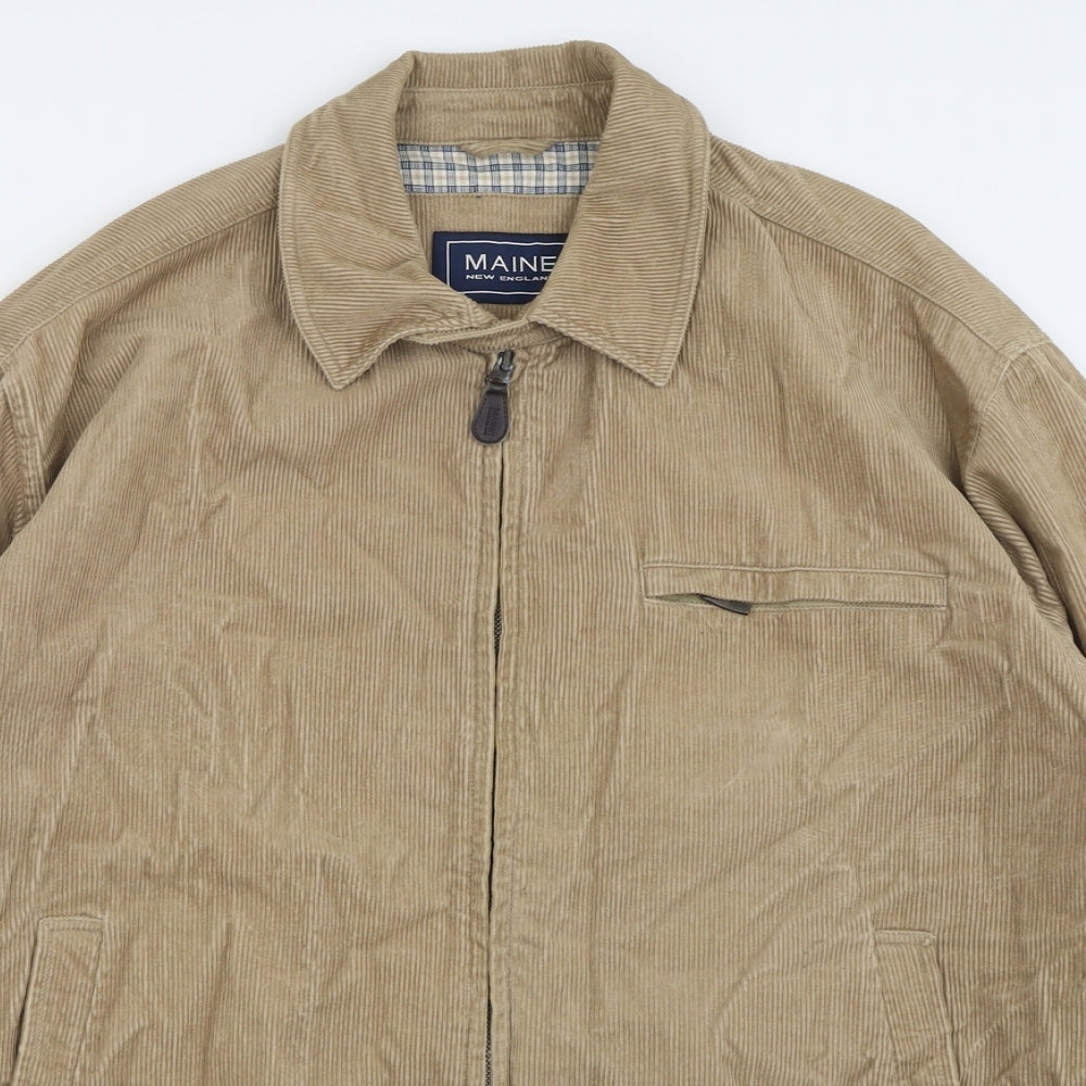 Maine Mens Brown   Jacket  Size L  Zip