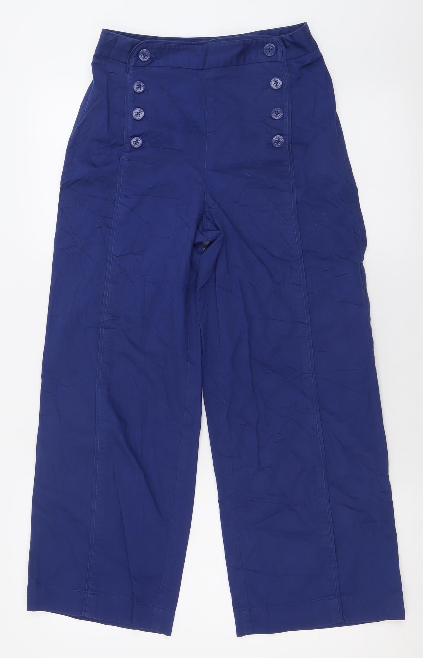 Talula Womens Blue  Cotton Trousers  Size 26 L25 in Regular Button