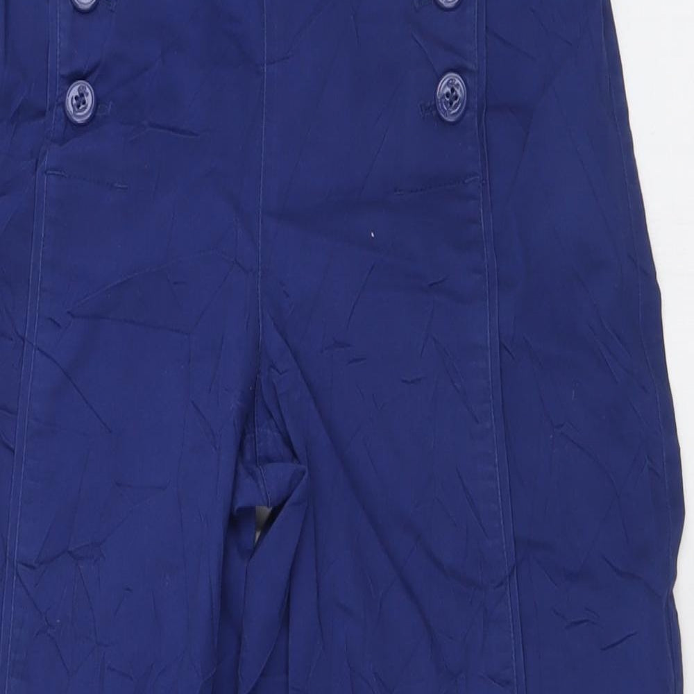 Talula Womens Blue  Cotton Trousers  Size 26 L25 in Regular Button