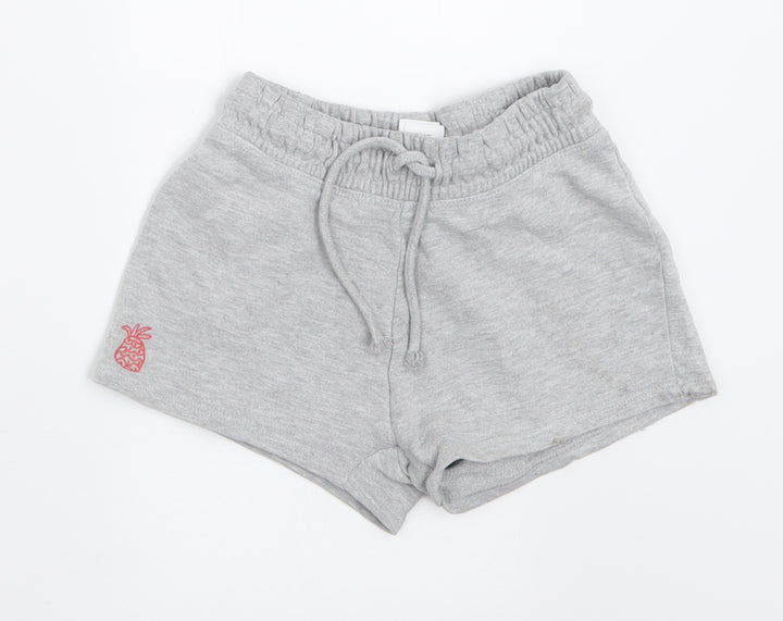 NEXT Boys Grey  Cotton Bermuda Shorts Size 7 Years  Regular Tie