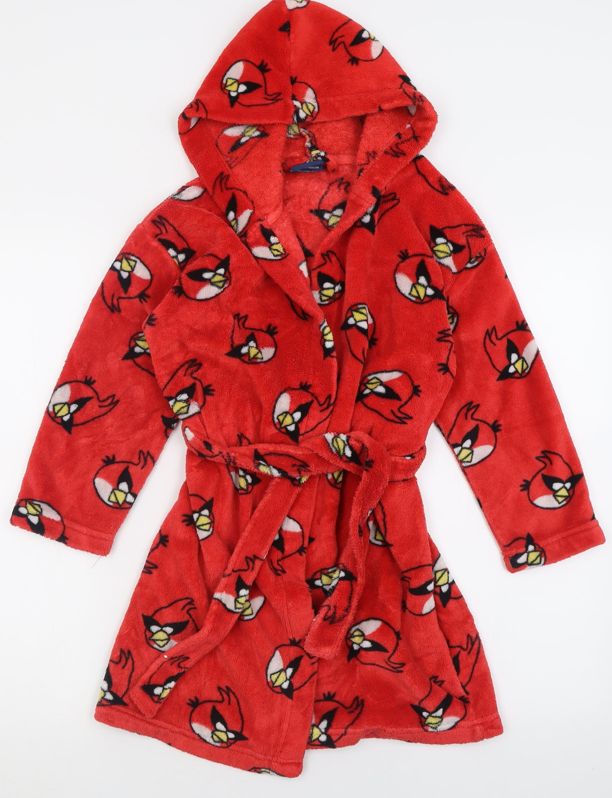 NEXT Boys Red Geometric Polyester  Gown Size 8 Years  Tie - Angry birds