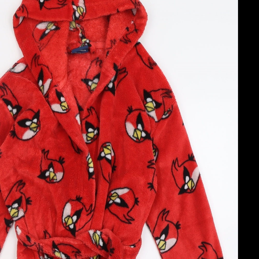NEXT Boys Red Geometric Polyester  Gown Size 8 Years  Tie - Angry birds