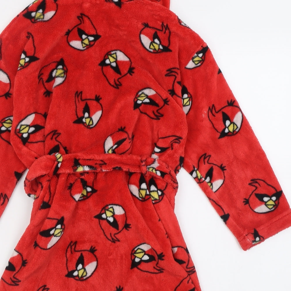 NEXT Boys Red Geometric Polyester  Gown Size 8 Years  Tie - Angry birds