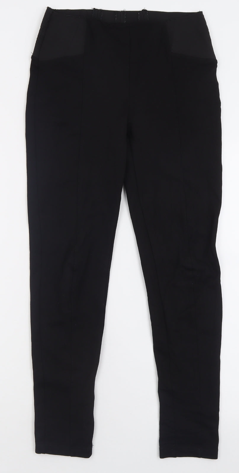 Zara Womens Black  Polyester Capri Trousers Size S L28 in Regular