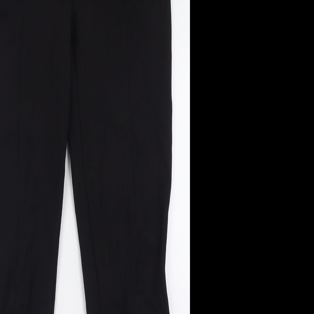 Zara Womens Black  Polyester Capri Trousers Size S L28 in Regular