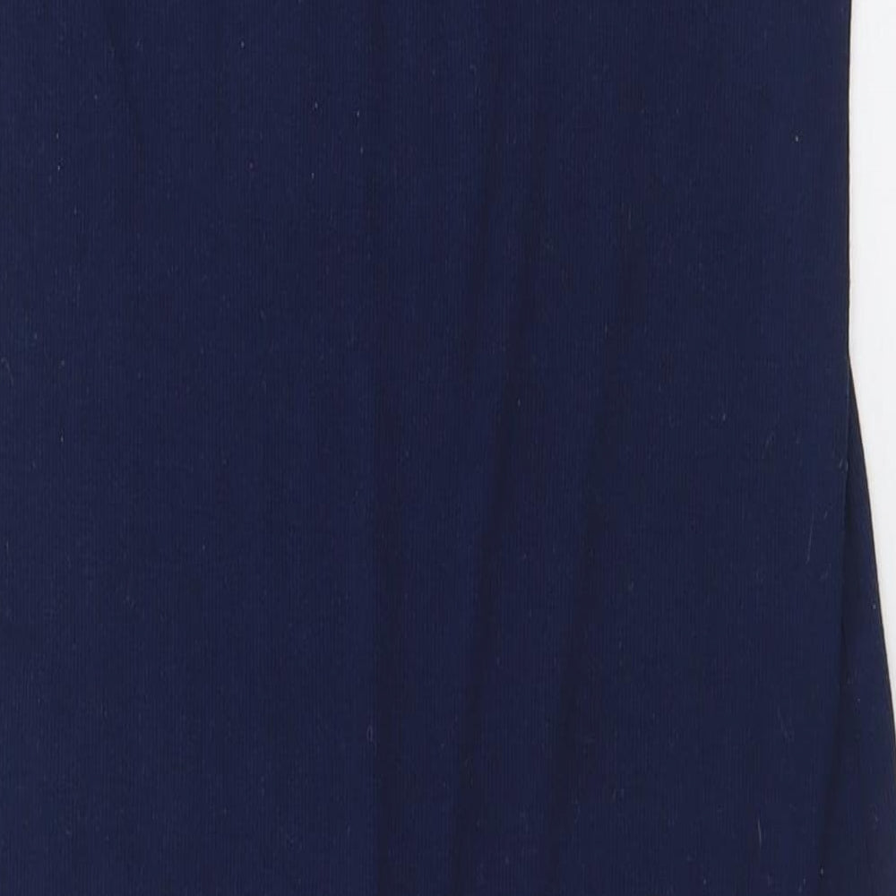 h7m Womens Blue  Polyester Bodycon  Size M  Scoop Neck Pullover