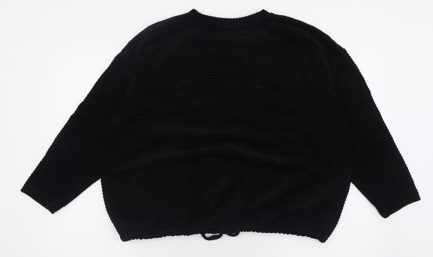 Per Una Womens Black  Cotton Pullover Sweatshirt Size 16  Pullover