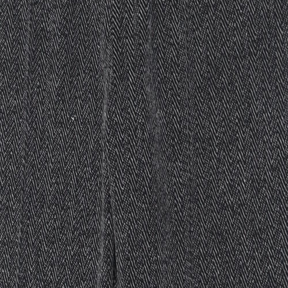 bonmarch Womens Grey Geometric Polyester Trousers  Size 12 L29 in Regular