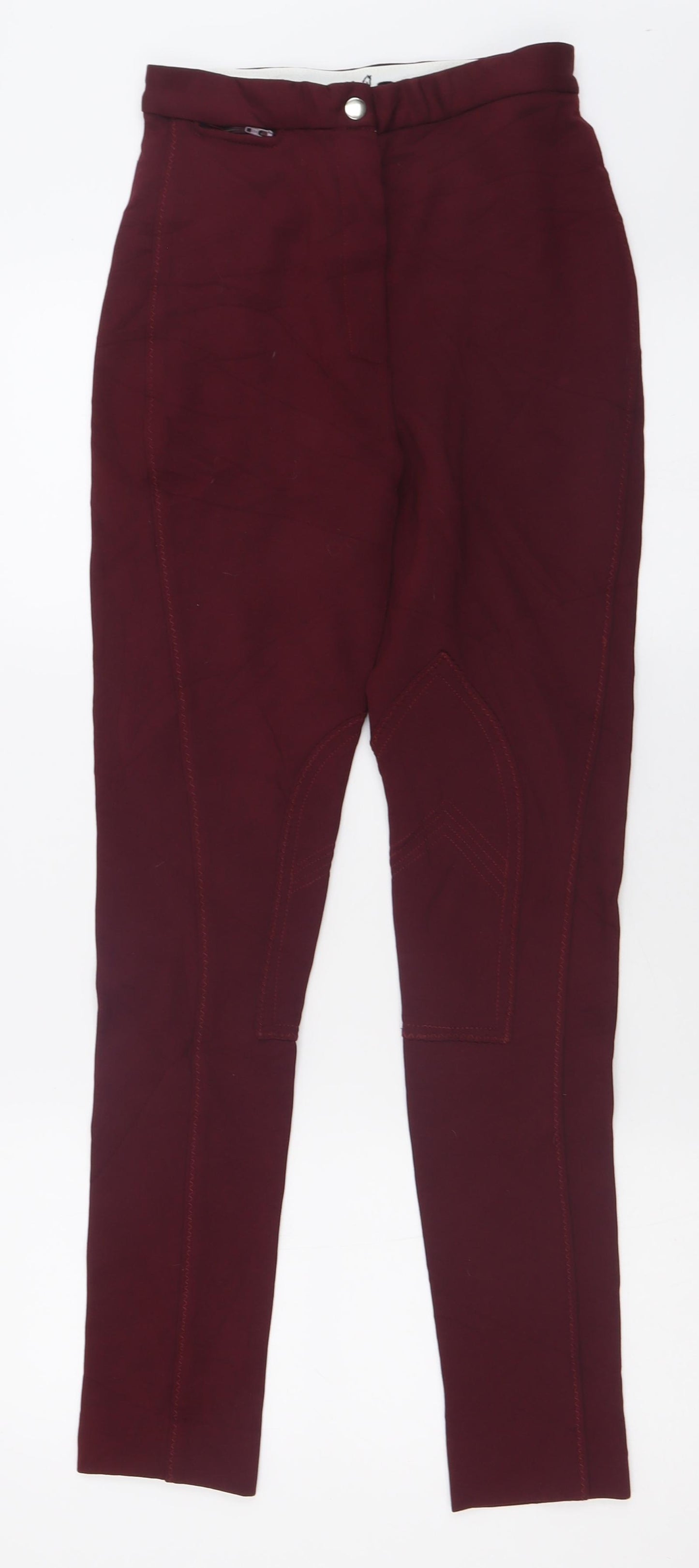 Requisite Womens Red  Nylon Capri Trousers Size 26 L29 in Regular Button