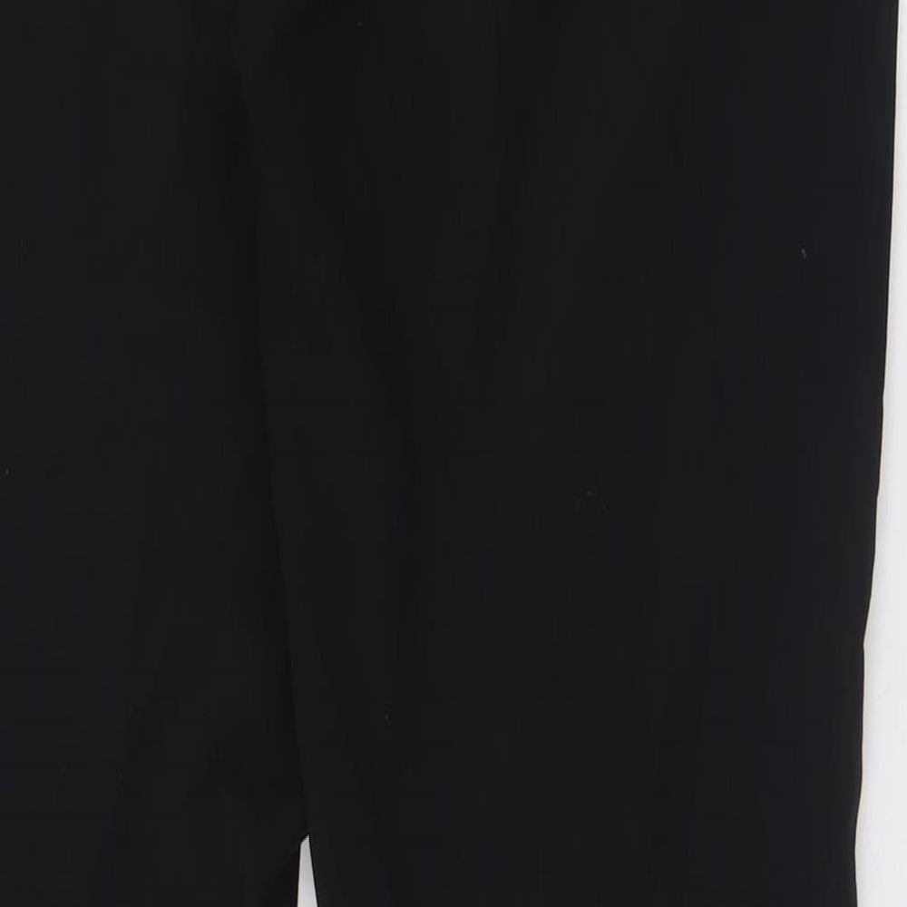 Marks and Spencer Womens Black  Polyester Trousers  Size 16 L33 in Regular Hook & Eye