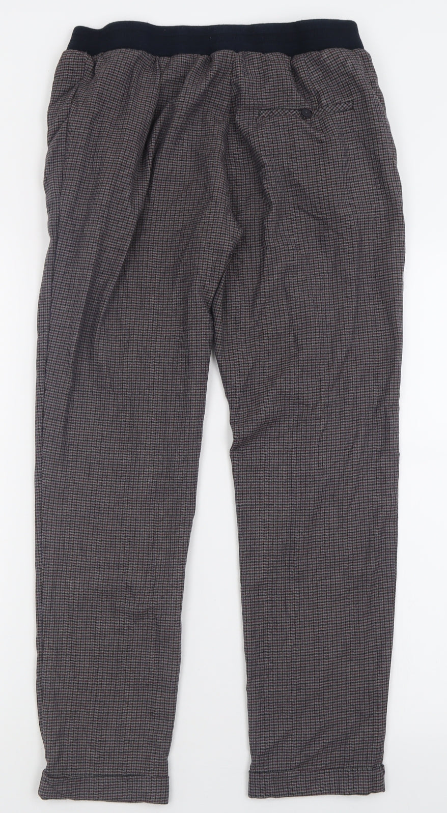Trafaluc Womens Purple Plaid Polyester Trousers  Size S L27 in Regular