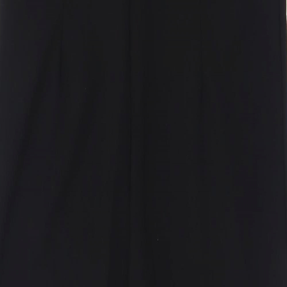 edge Womens Black  Polyester Jumpsuit One-Piece Size 12 L29 in Zip