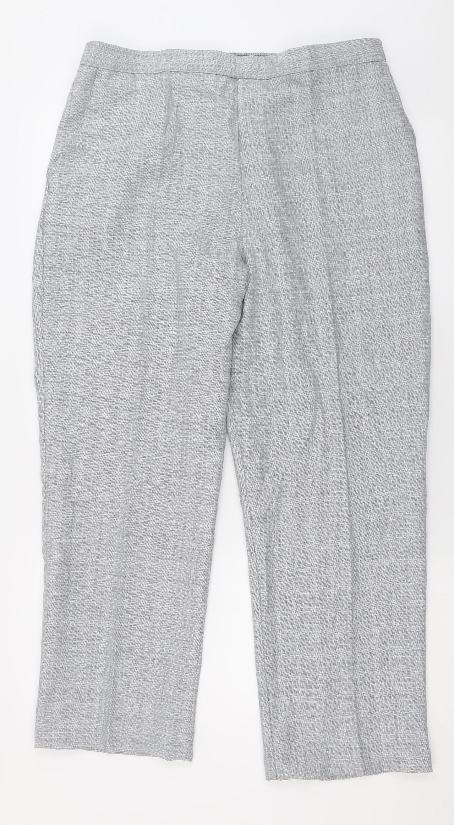 Felisa Womens Grey  Polyester Trousers  Size 20 L28 in Regular