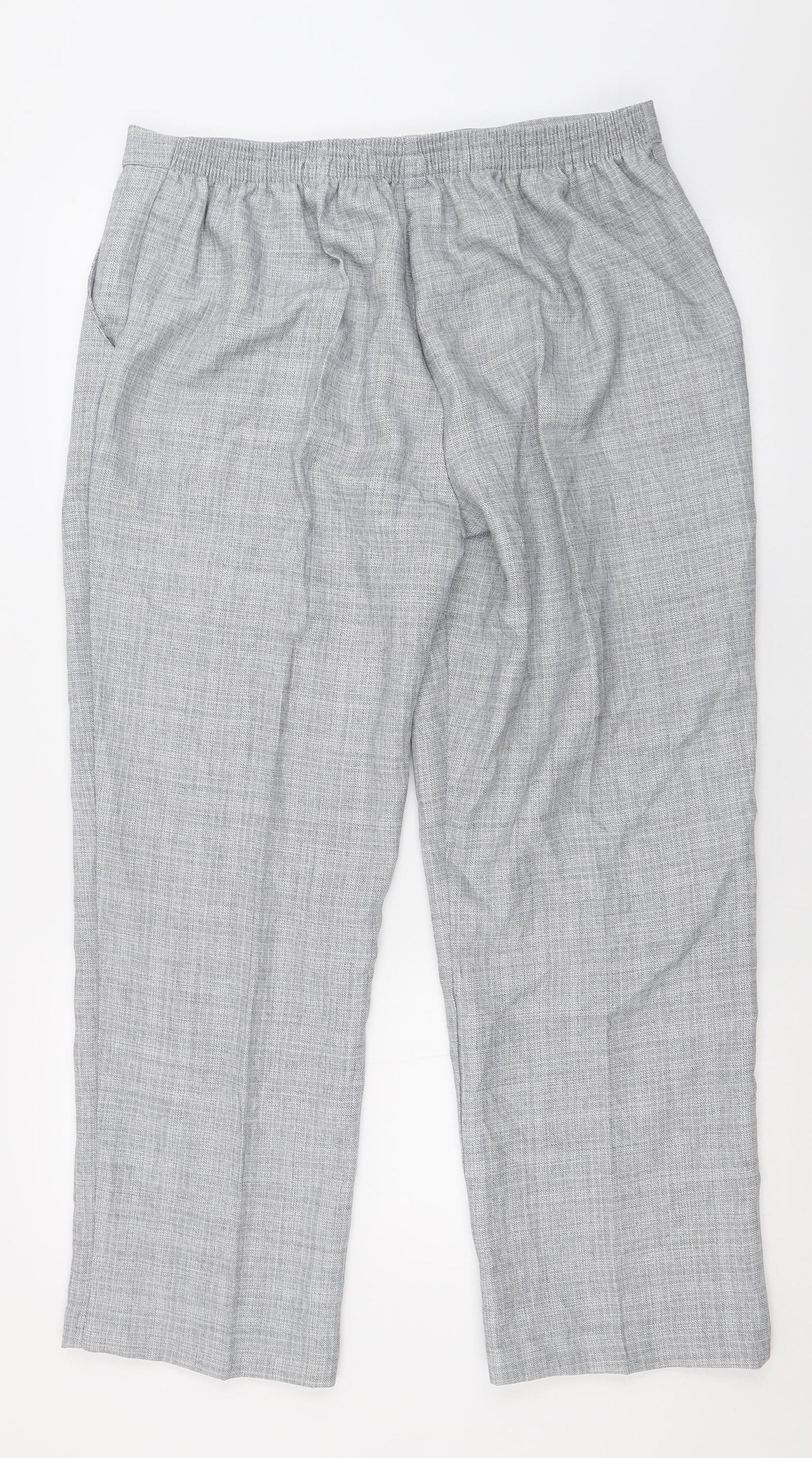 Felisa Womens Grey  Polyester Trousers  Size 20 L28 in Regular