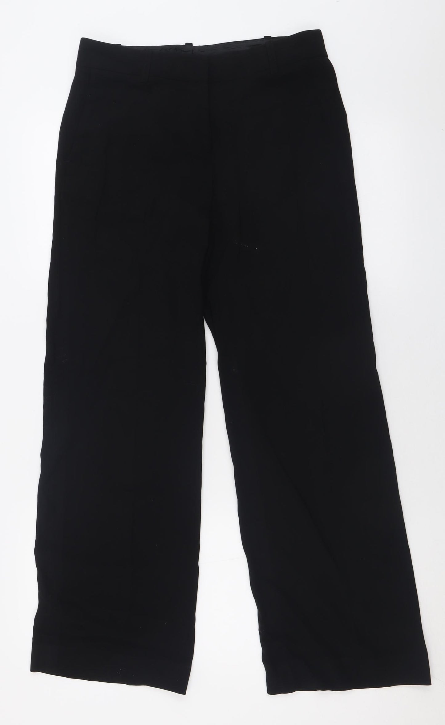 Jigsaw Womens Black  Wool Trousers  Size 10 L29 in Regular Hook & Eye