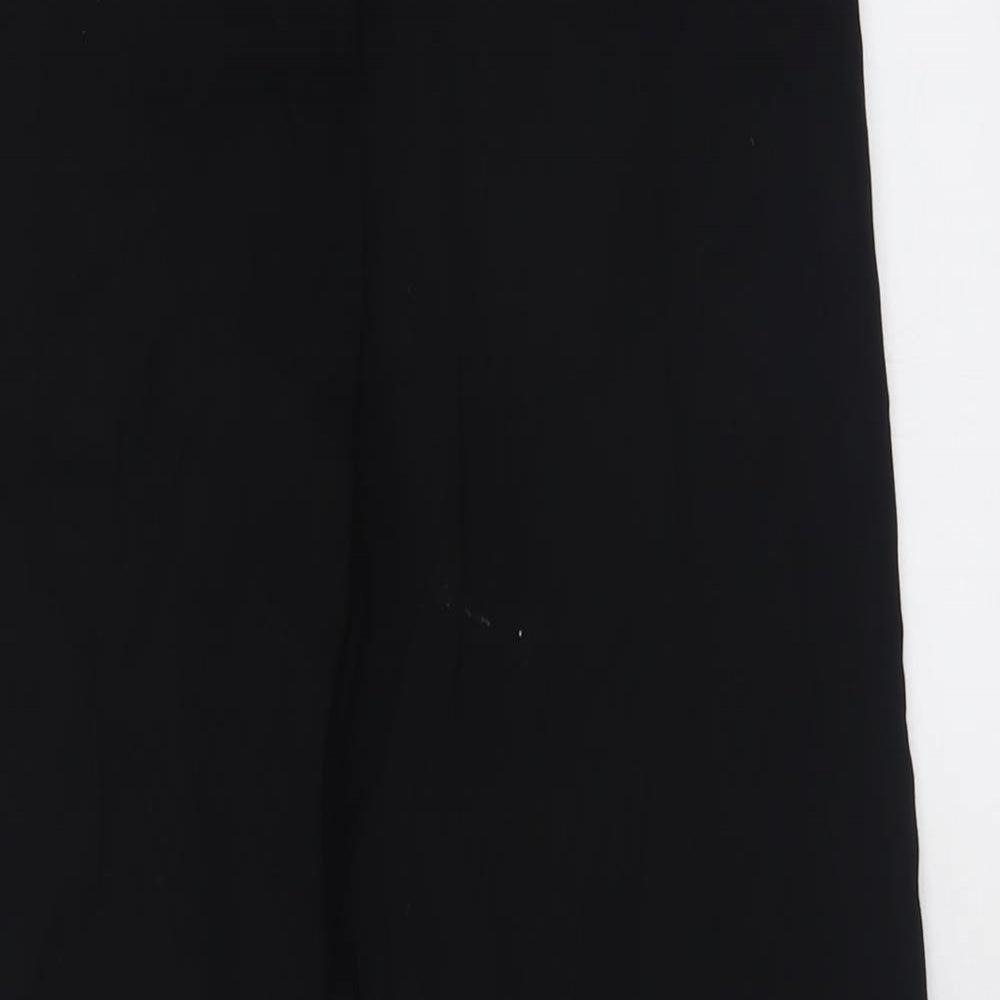 Jigsaw Womens Black  Wool Trousers  Size 10 L29 in Regular Hook & Eye