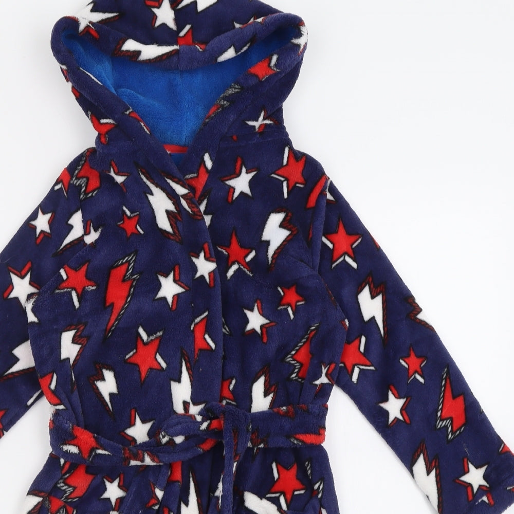 TU Boys Blue Geometric Polyester  Gown Size 5-6 Years  Tie