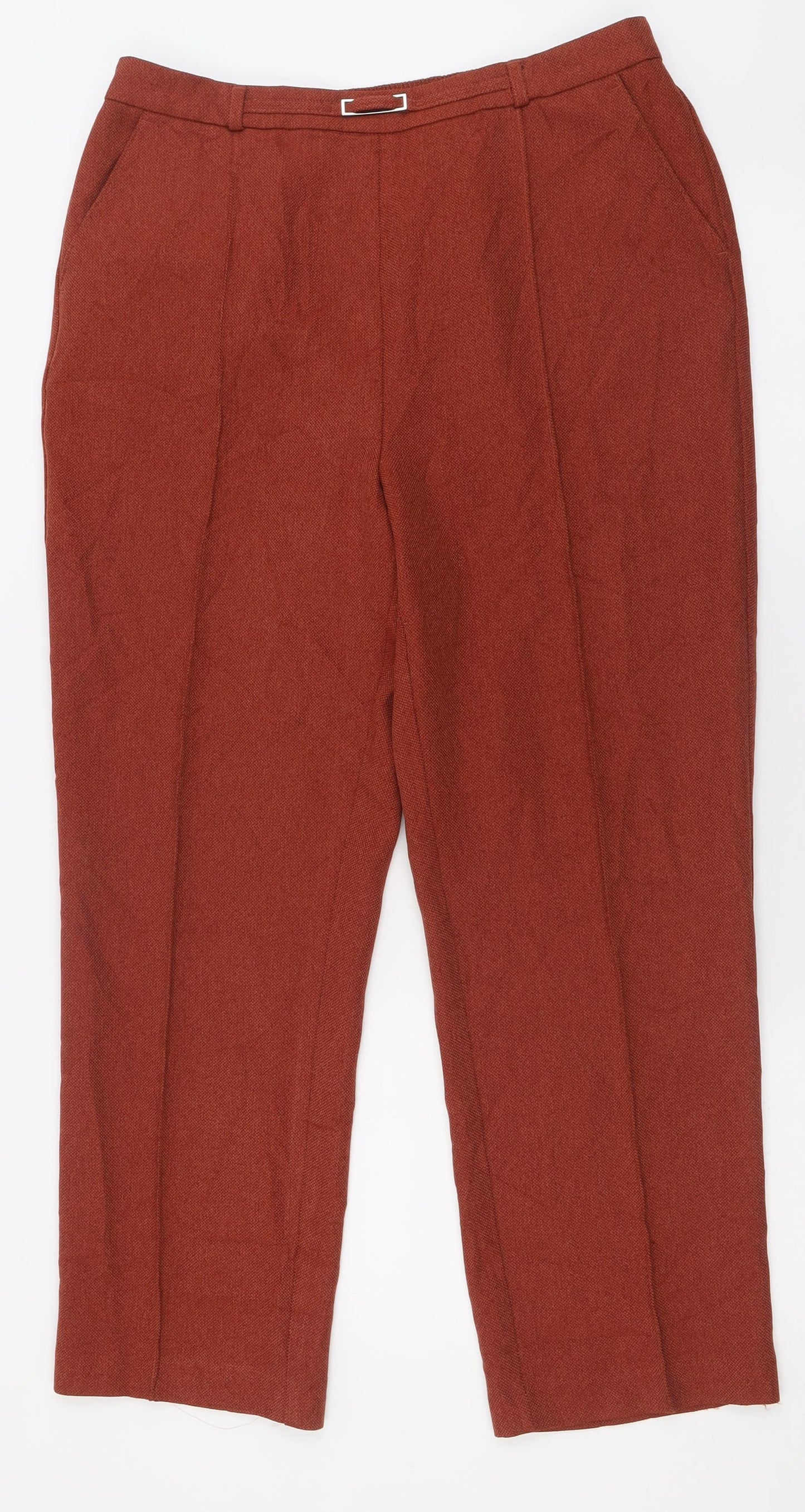 EWM Womens Orange  Polyester Trousers  Size 16 L27 in Regular
