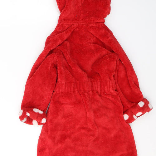 Disney Baby Girls Red Solid Polyester Kimono Gown Size 18-24 Months  Tie - Minnie mouse